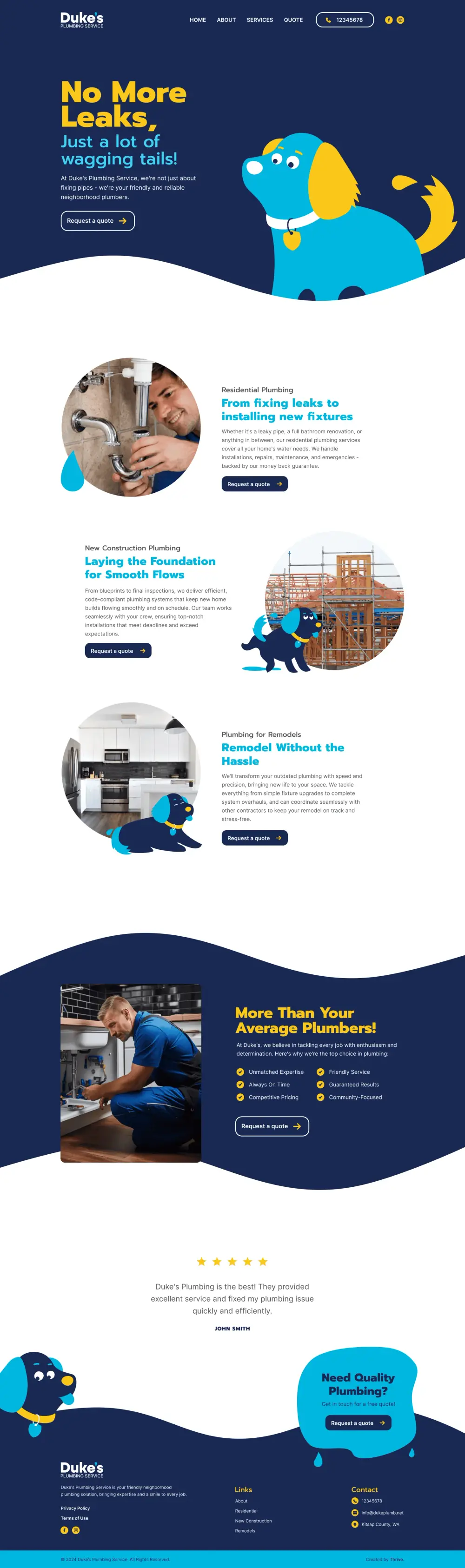 Duke's Plumbing — site preview