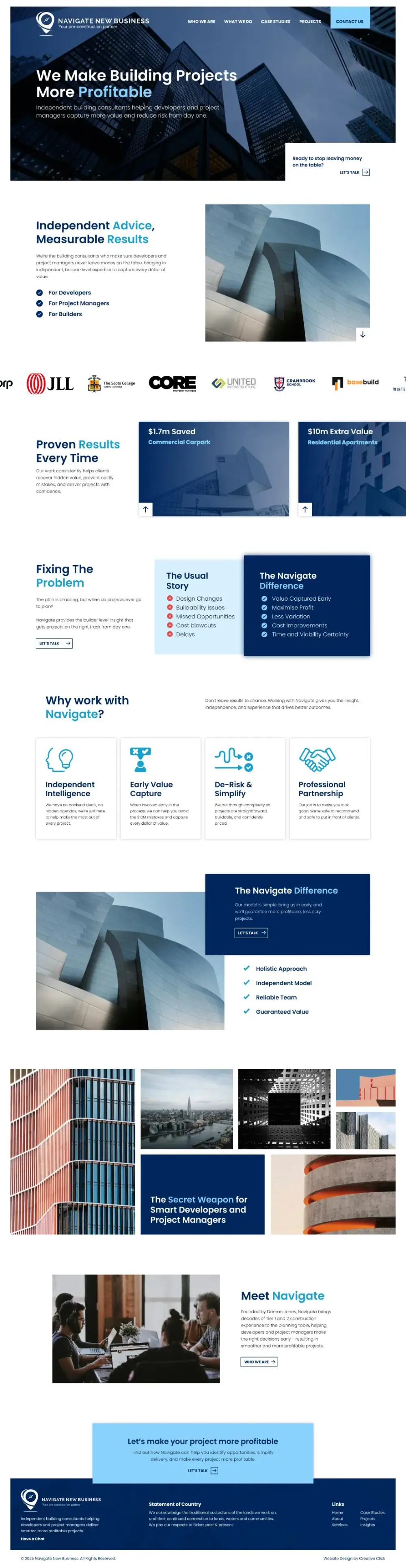 Navigate New Business — site preview